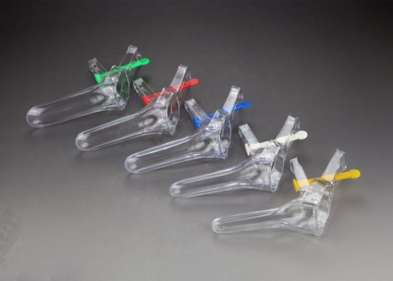 Sterile Disposable Plastic Screw Locked Medium Ce Marked Latex Free Plastic Defferent Sizes Vaginal Speculum for