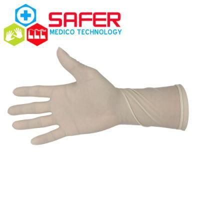 Disposable Medical Latex Surgical Glove with Powder Free 270mm
