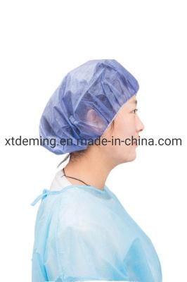 China Supplier Disposable Medical Nonwoven Clip Cap Mob Cap Nurse Cap Doctor Cap