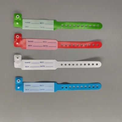 Writable Disposable Medical Adjustable PVC Child&#160; Patient Identification Bracelet