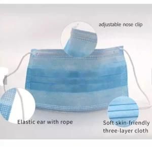 Medical Eco-Friendly Mask Adult Non-Woven Earloop Blue Mask with CE Certification