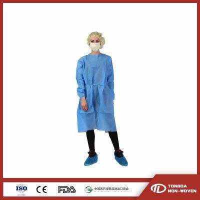 Protective Isolation Gown SMS Isolation Surgical Gown Disposable Surgical Gown Medical PP PE Yellow Isol