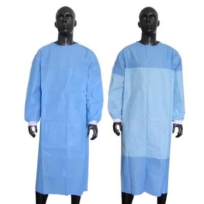 2021 Hospital Uniform Cheap Non Woven Disposable SMS Surgical Gown Waterproof Medical Supply Surgical Gown
