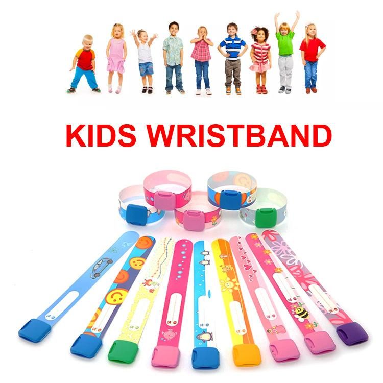 Goju Children PVC Tracking ID Wristband with Customized Logo Printing