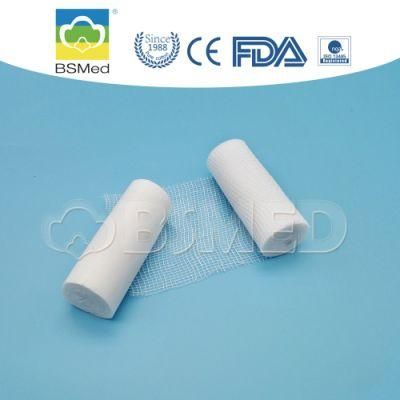 Factory OEM 100% Absorbent Cotton Bleached Medical Gauze Roll / Bandages