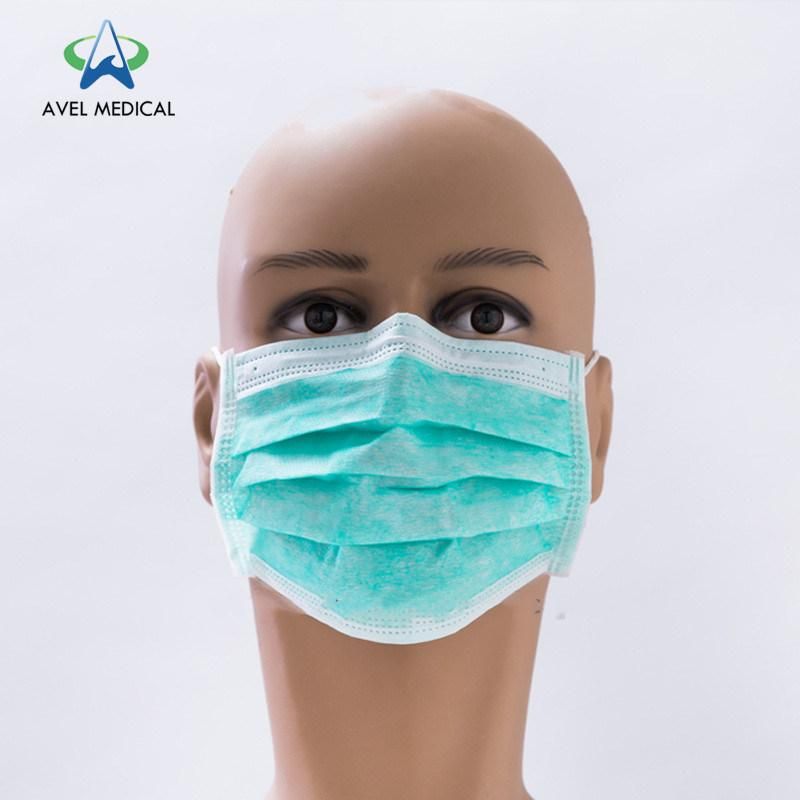 Earloop White Blue Safety 3 Ply Face Mask Suppliers Disposable Face Mask for Workers
