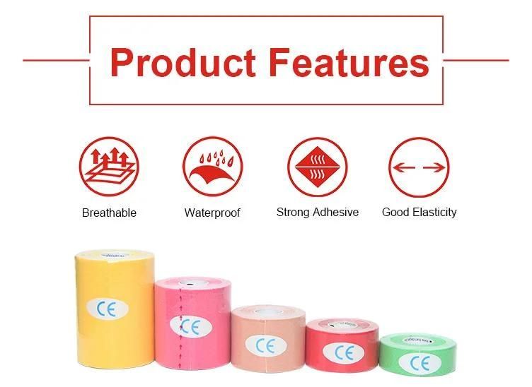 HD5 Hot Sale Free Samples Waterproof Elsticity CE Sports Kinesiology Tape