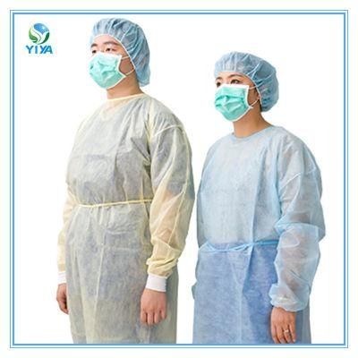OEM Manufacture for Disposable Medical Use Elastic Cuff Nonwoven Isolation Gown