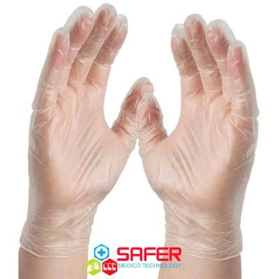 Disposable Vinyl Gloves Transparent Color Powder Free