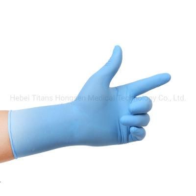 Titanfine Promotional Various Powder-Free Textured Nitrile Finger Gloves Manufacturing