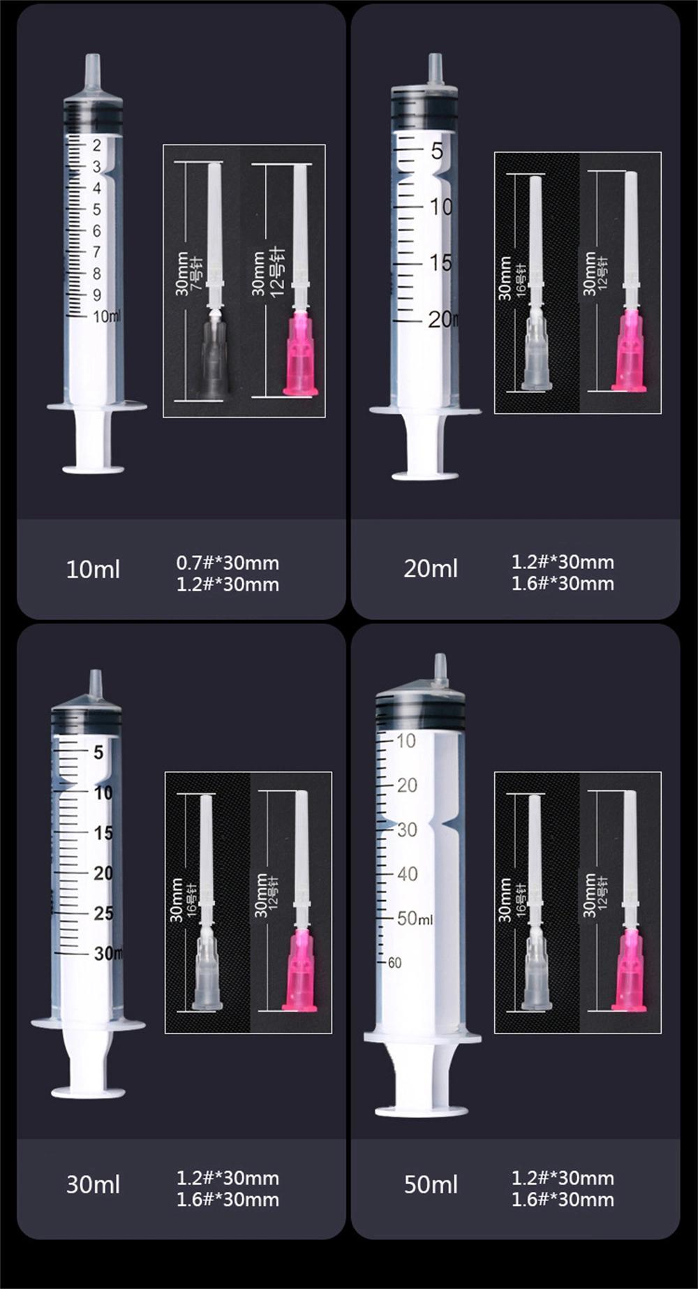 with or Without Needle Plastic Syringe with Measurement, Suitable for Refilling and Measuring Liquids
