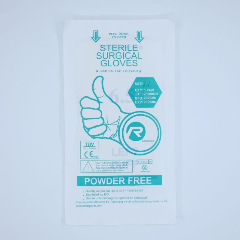 Disposable Sterile Nature Rubber Latex Surgical Gloves