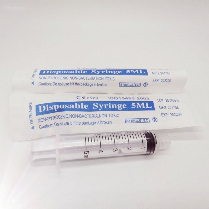 Disposable Medical Syringe 1ml 2ml 3ml 5ml 10ml 20ml 30ml 50ml 60ml with or Without Needle