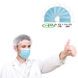 Medical Mask Flat Disposable Facial Adult Surgical Mask with CE Certification Non-Woven Bef98+ Earloop Surgical Use Blue