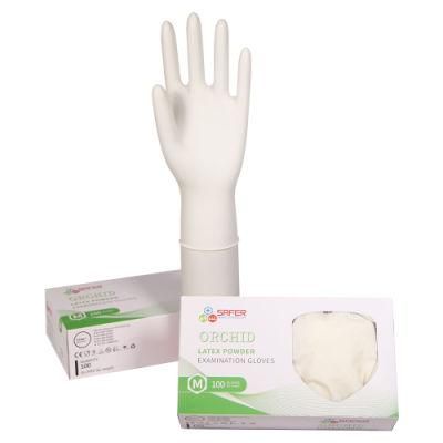Gloves Latex Examination Disposable Malaysia Powder with High Quality