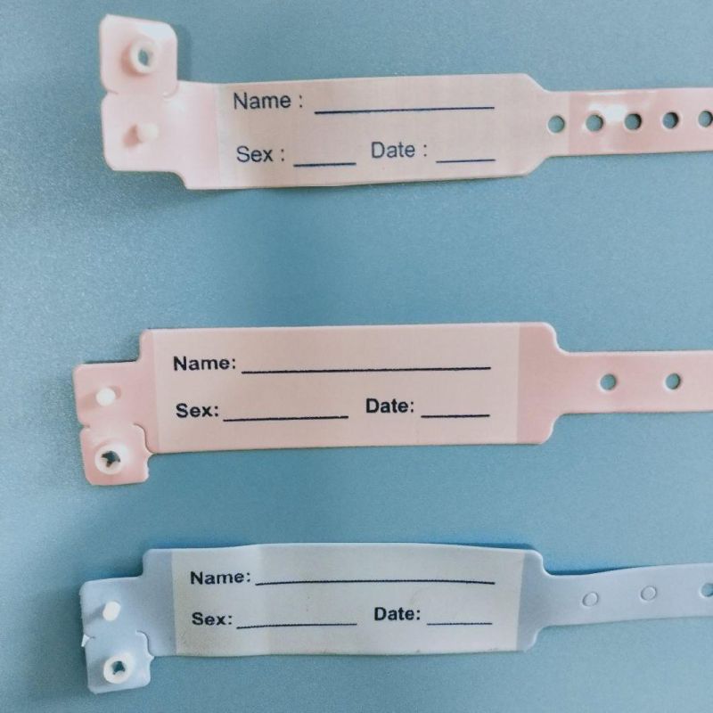 Medical I′d Bands Plastic Factory Wholesale Medical Patient Identification Bracelet Bands