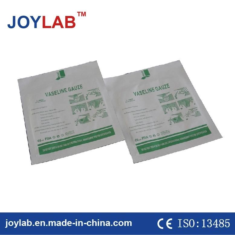 China Suppliers Sterile Adhesive Vaseline Gauze Swab (Paraffin Gauze)