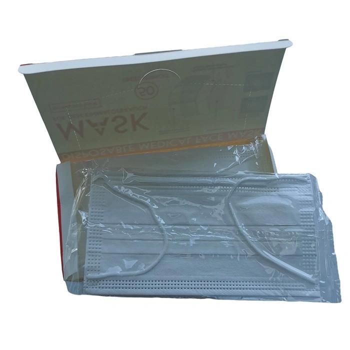 Environmentally Wind Proof Anti-Bacterial Protective Bfe99 PP Nonwoven Disposable Latex Free Supplier Surgical Dental Face Mask