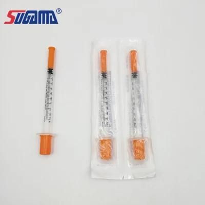 Attractive Price Disposable Medical Orange Cap Insulin Syringe