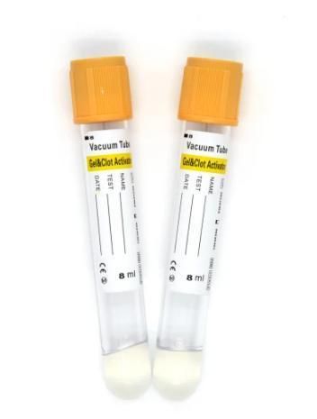 Gel Tube, with Clot Activator, Gel&Clot Activator Vacuum Blood Collection Tube, Yellow Cap