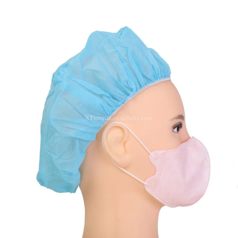 Nonwoven Solid 3D Face Disposable Face Mask with Spandex Fabric Ear Loop
