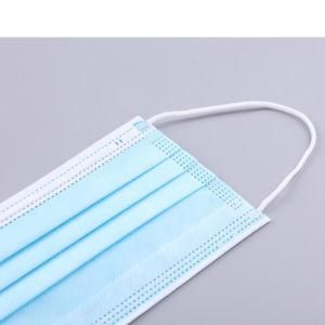 3 Ply Blue Earloop Face Mask, 98% Bfe Face Mask, CE En14683 Type II Iir Nonwoven Fabric Dust Mask for Adult, Disposable Face Mask