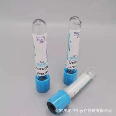 Manufacturer&prime;s Disposable Vacuum Blood Collection Tube Blue Glass 3.8% Anticoagulant Tube Sodium Citrate 1: 9 Vacuum Blood Collection Tube