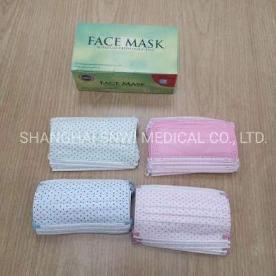 3 Ply Earloop Factory Stock Wholesale Nonwoven Safety Kids Disposable Protective Face Mask for Baby Children