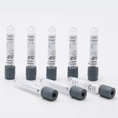 Grey Cap Coggulation Double Tube Hospital Medical Blood Collection Tube