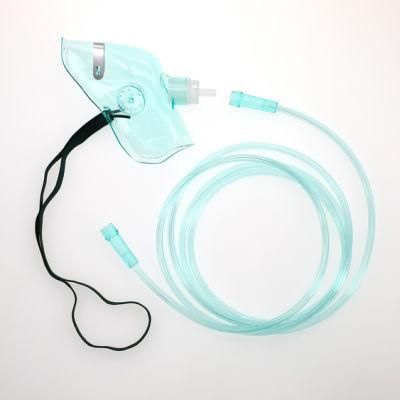 Medical Disposal Transparent Nasal Oxygen Mask with 200cm Tube