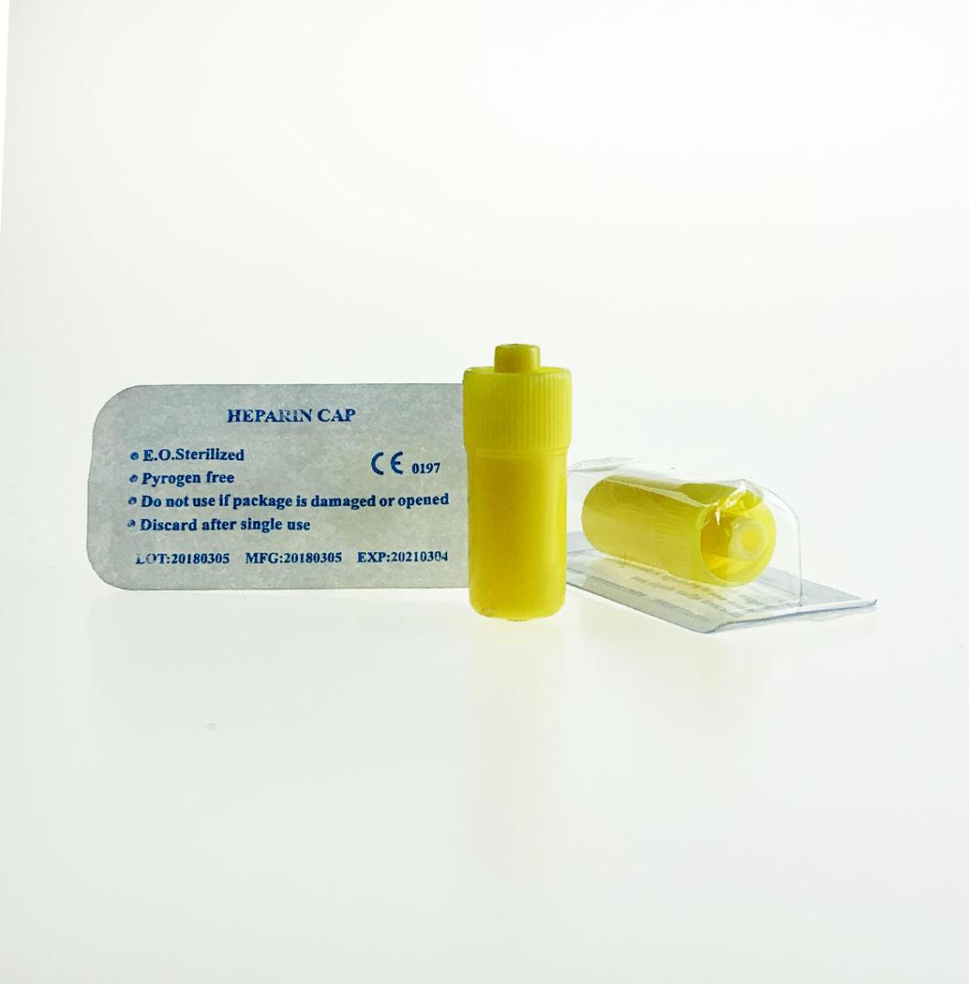 Wego Top Quality ABS Yellow Medical Disposable Steril Heparin Cap for I. V. Catheters