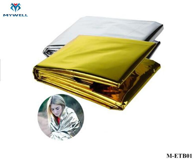 M-Etb01 Cheap Hospital Golden Silver Mylar Film Emergency Blankets for First Aid