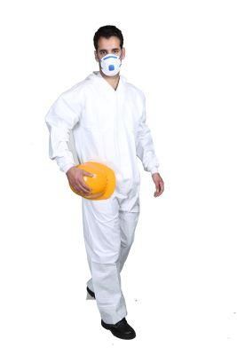 Disposable Clothing PP SMS Non Woven Type 5/6 Sf Coverall for Clean Room/Dust Free Workshop Use