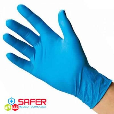 Dark Blue Disposable Medical Nitrile Examination Gloves En455