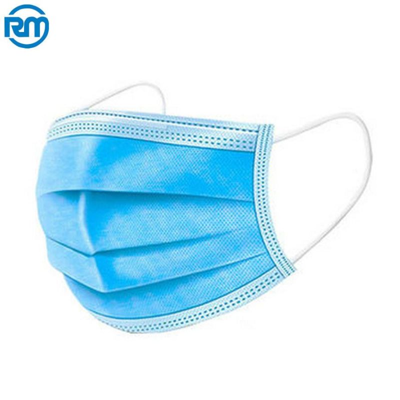 Medizinische Masken Earloop Non-Woven 3ply Disposable  Face Mask for  Workers Skin-Friendly Fabric