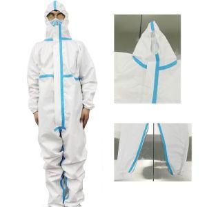 3-Ply Disposable Medical Protective Clothing Safety Suit with PP+PE En 14605
