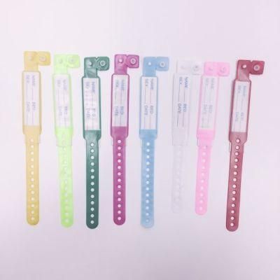 Disposable Hospital ABS Auto Lock Identification PVC Bracelets ID Belt