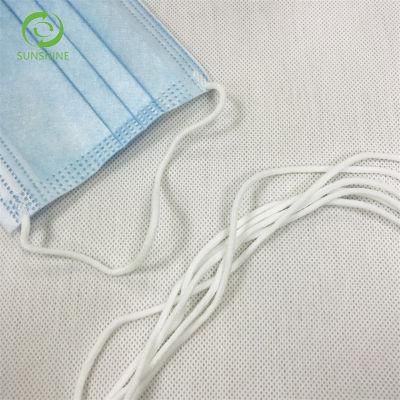 Best Quality Colorful Round and Flat Nonwoven Fabric Earloop Elastic Nylon Polyester Earloop