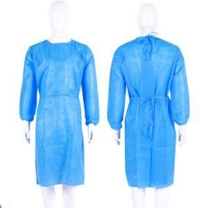 Hospital Surgical Protective SMS Yellow Blue Non-Woven Disposable Isolation Gown