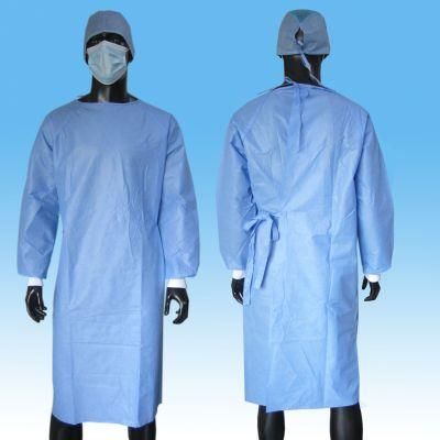 Hospital Operation Gown Disposable Non Woven Srugical Gown on Sale