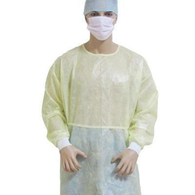 Waterproof Green Disposable PE Film Coat PP Isolation Gown with CE