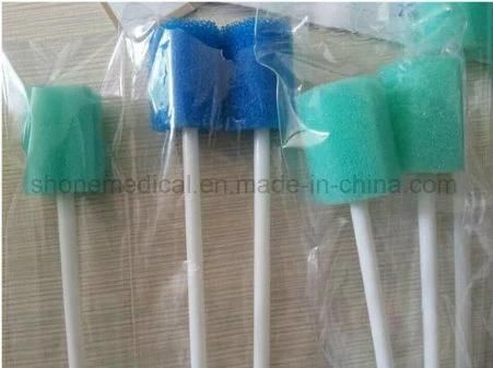 Dental Equipment Plastic Handle Sponge Swab Stick Brush