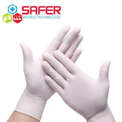 Disposable White Nitrile Gloves with Powder Free From Malaysia