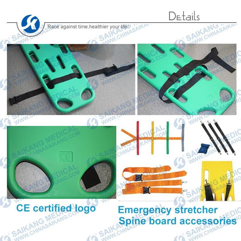 Medical Appliances X-ray Transcluent ABS Scoop Spine Board