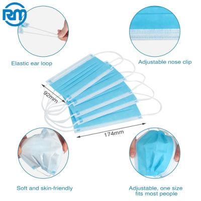 Quality Factory Disposable 3 Ply Face Mask Particulate Respirator Face Mask Cheap Mask Respirator Indenpendent Water Blocking