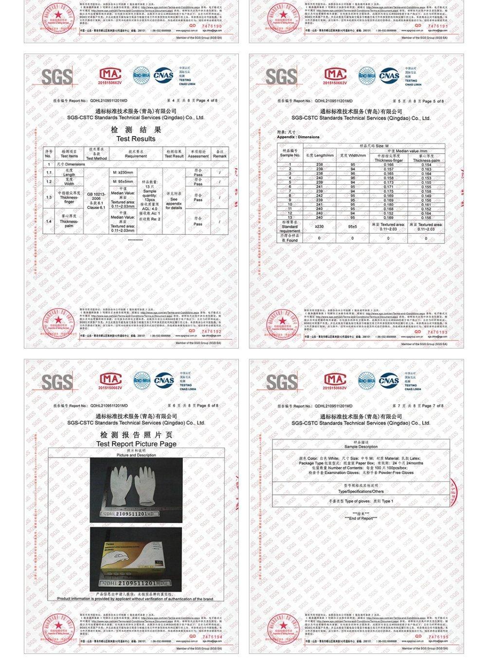Latex Gloves, Safety Wear Latex Work Gloves Disposable Medical Examination Gloves
