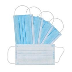 Disposable 17.5*9.5 Cm 3ply Elastic Earloop Type Non-Woven Protective Antivirus Blue Civil Face Masks with CE and SGS Test Report