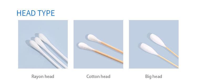 Medical Supplies Disposable Bamboo Stick Cotton Gynecology Swab Round