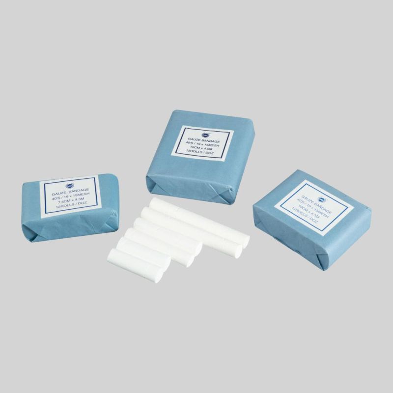 CE Standard Medical Surgical Hemostatic Absorbent Cotton Sterile Gauze Bandage Roll, Medical Supply Gauze