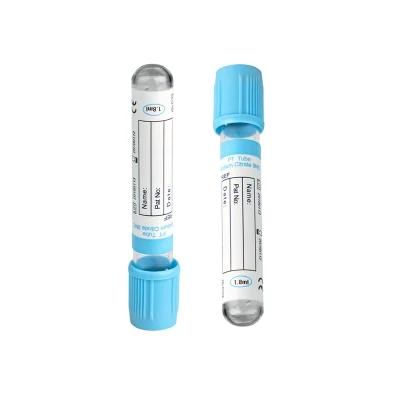 Medical 3.8% Sodium Citrate Glass Vacuum Blood Collection Tube with CE